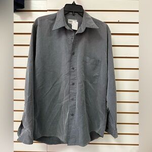 Alfani Shirt Men’s Gray Button Up Long Sleeve Collar